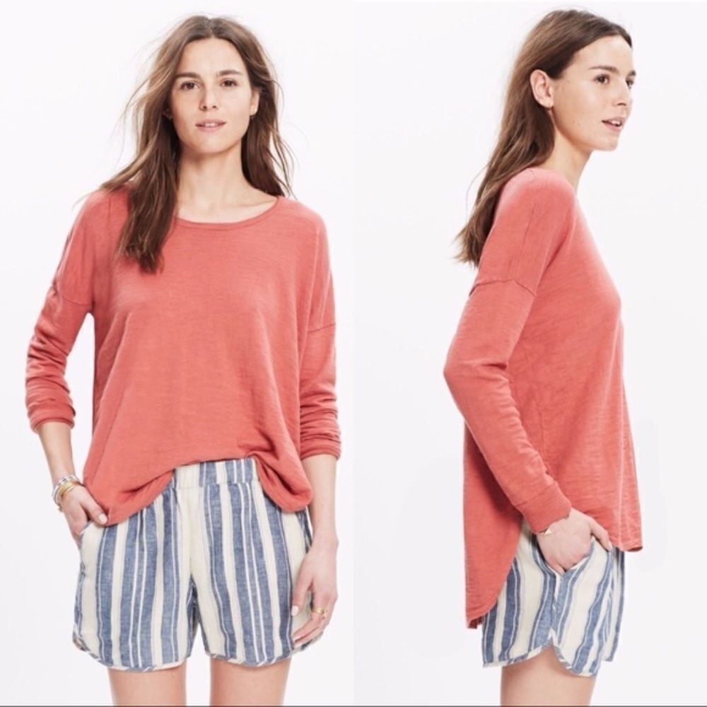 Madewell Clearweather Pullover Sweater Orange S